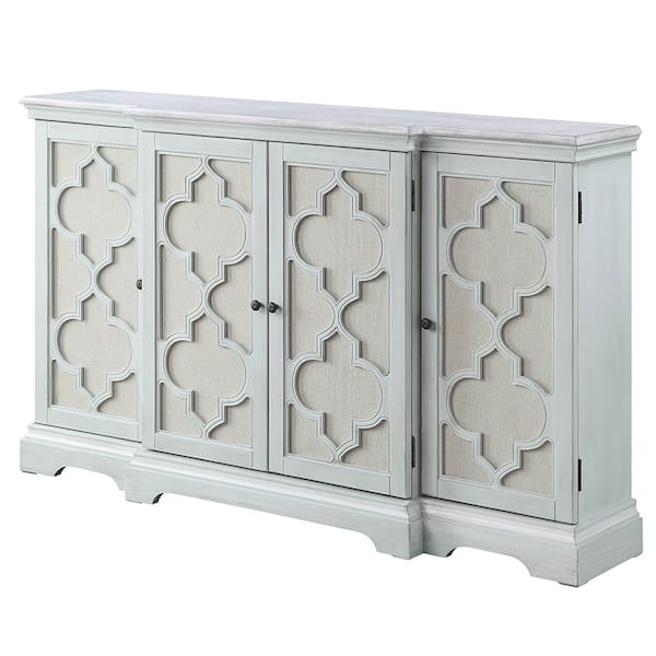Acme Furniture Adelle 60 in. Light Teal Rectangle Wood Console Table