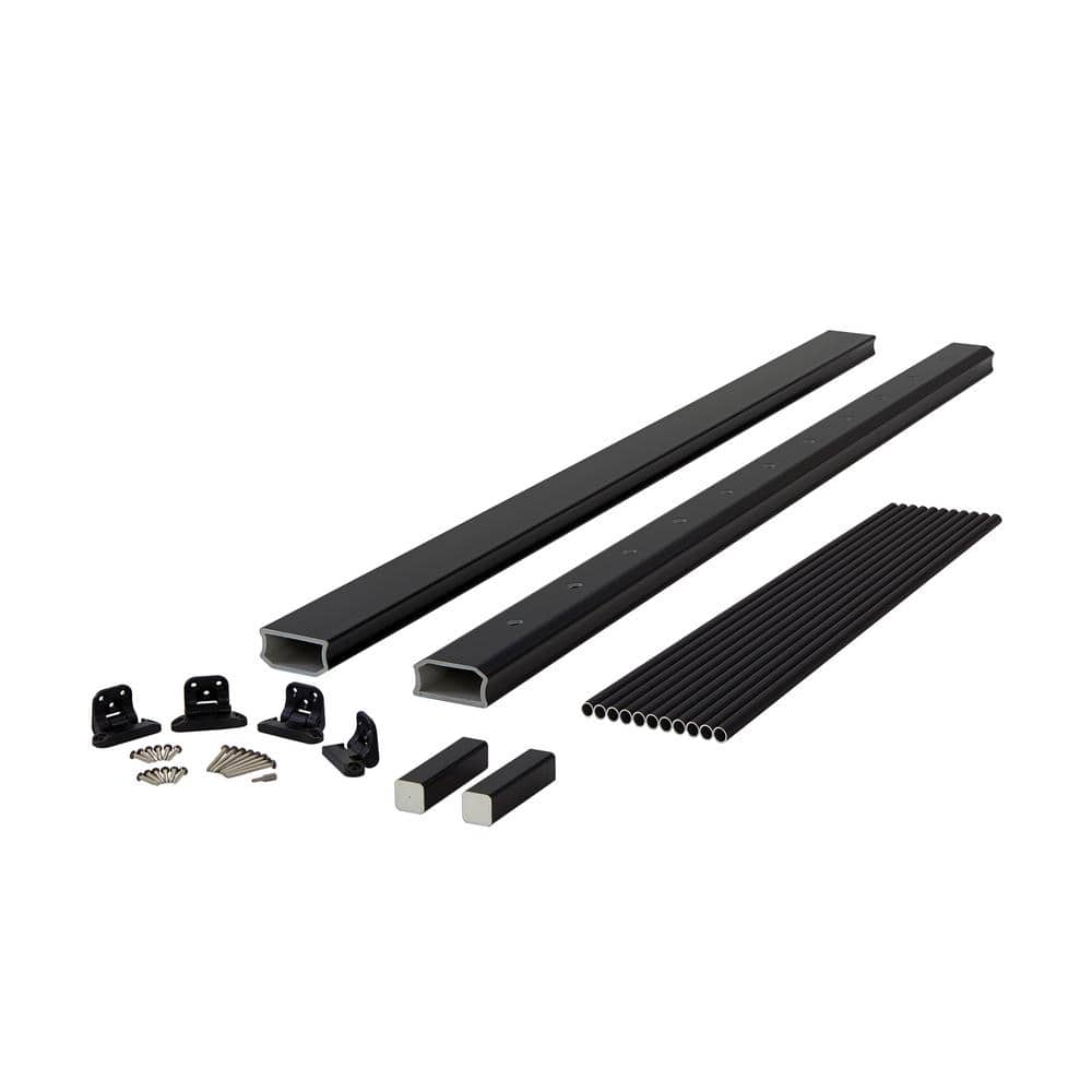 Fiberon BRIO 36 in. x 72 in (Actual: 36 in. x 70 in.) Black PVC ...