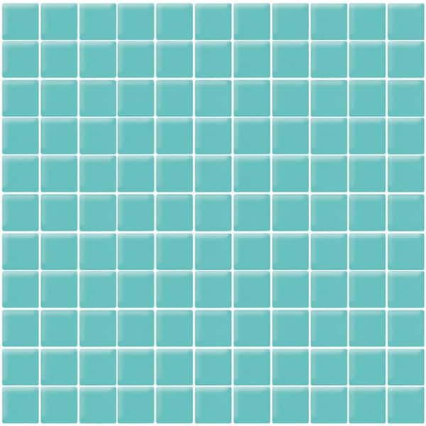 Apollo Tile Aqua Blue 4 in. x 5 in. Matte Finished Glass Mosaic Tile Sample (0.13 sq. ft./Piece)