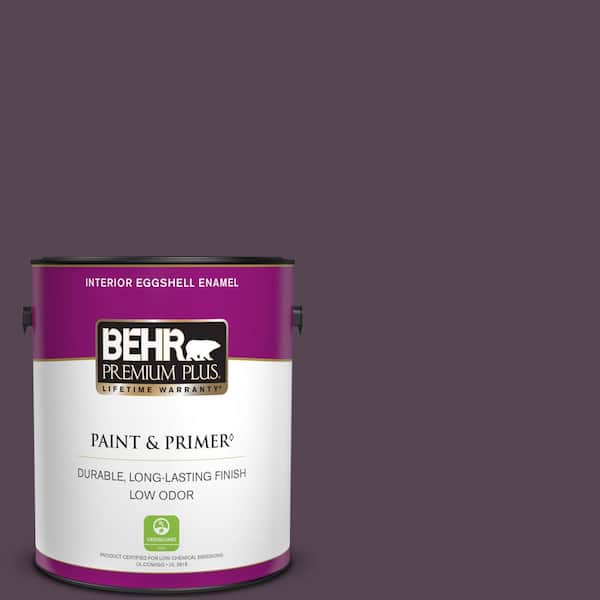 BEHR PREMIUM PLUS 1 gal. #680F-7 Baritone Eggshell Enamel Low Odor Interior Paint & Primer