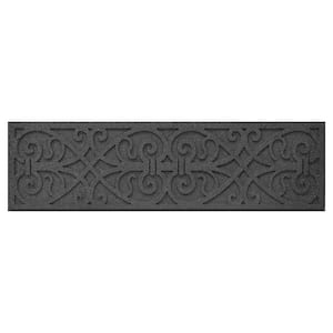 10 in. x 36 in. Grey Scroll Recycled Rubber Step Stone (Set of 4)