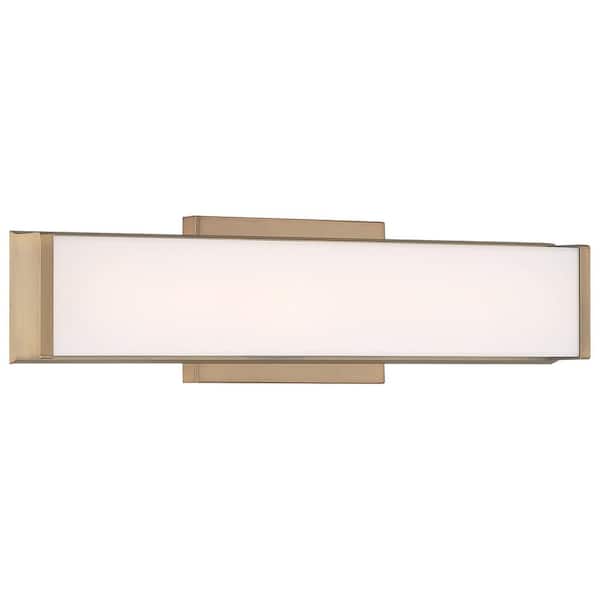 Access Lighting Citi 18 in. 1-Light Antique Brushed Brass LED Vanity Light