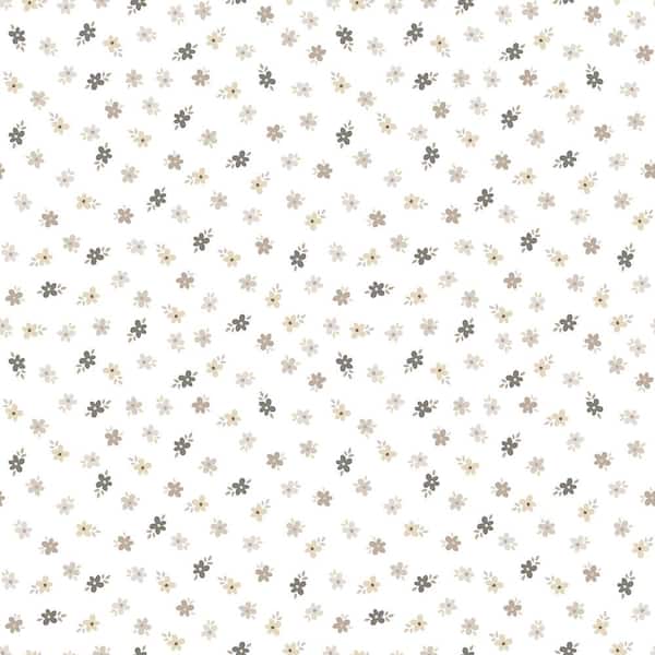 Unbranded Little Explorers 2 Beige 5-Leaf Flower Matte Finish Non-Pasted Non-Woven Wallpaper Sample