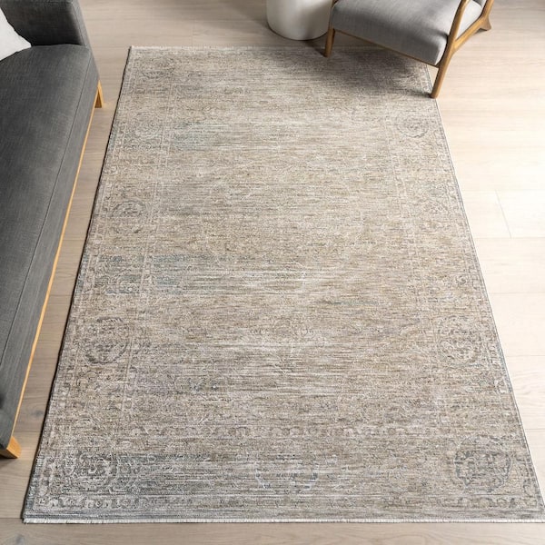 Griselda Medallion Fringe Area Light Beige 10 ft. x 13 ft. Indoor Area Rug