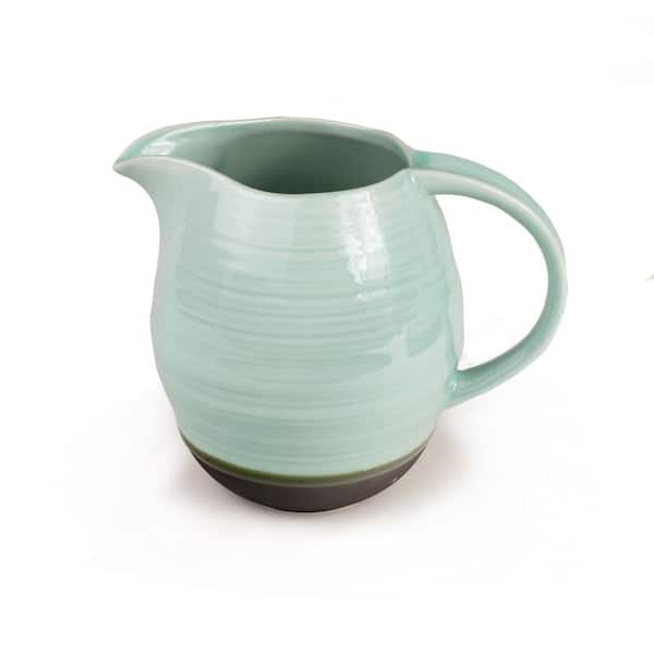Euro Ceramica 54 fl.oz Diana Green Porcelain Pitcher