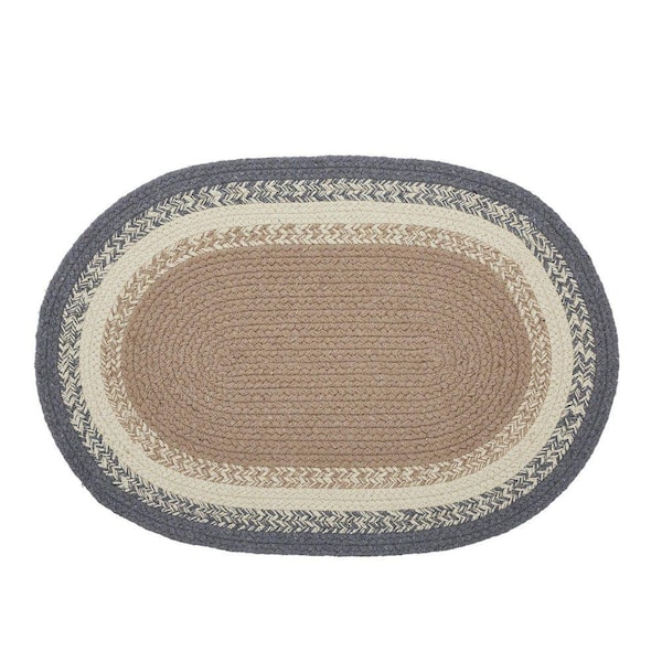 Finders Keepers 19 in. x 13 in. Tan Cotton Oval Placemat