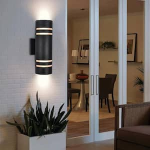 Kohls 2-Light Matte Black Outdoor Wall Lantern Sconce