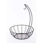 Spectrum Euro Small Fruit Tree & Basket, Produce Saver Banana Holder & Fruit  Bowl for Kitchen Counter & Dining Table, Black A18910 - The Home Depot