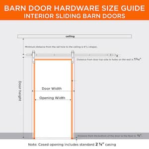 28 in. x 84 in. Grey Wood K-Shaped Natural Solid Finished Interior Sliding Barn Door with Hardware Kit