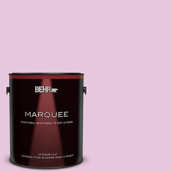 BEHR MARQUEE 1 gal. #M120-2 Kiss Good Night Flat Exterior Paint & Primer