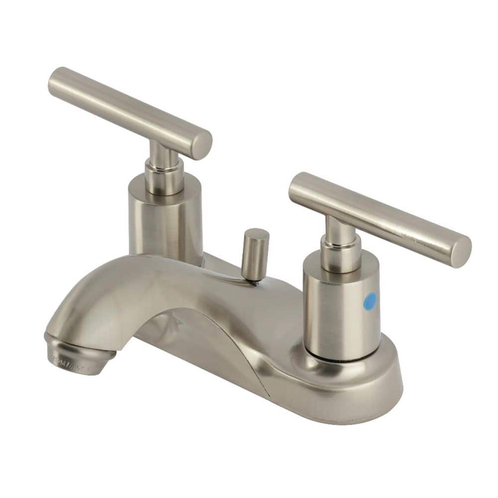 Manhattan 4 in. Centerset 2-Handle Bathroom Faucet with Pop-Up in Brushed Nickel price history on PriceWatchPro