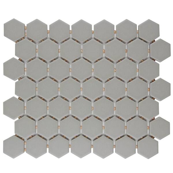 Daltile Restore Matte Natural Gray Hexagon 10 In X 12 In X 6mm Glazed Ceramic Mosaic Tile 0 81 Sq Ft 070915hexms1p2 The Home Depot