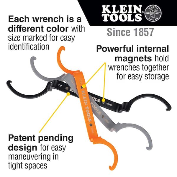 Offset Locknut Wrench Tool Set 3-Piece