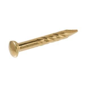 #13 x 7/8 in. Brass-Plated Twist Nails (10-Pack)