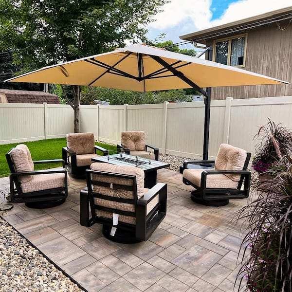 ideas for 11 foot umbrella back patio PURPLE LEAF 15x9ft Double-Sided Rectangular Outdoor Market with Base, Light Grey aluminum cantilever umbrella designed for those who demand both performance and versatility PURPLE LEAF 11 ft. Square