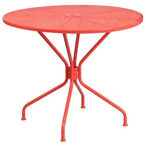 Coral Round Metal Outdoor Bistro Table