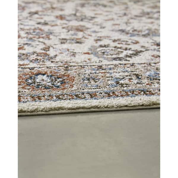 Beritham 5 ft. x 7 ft. Brown/Beige Floral Area Rug