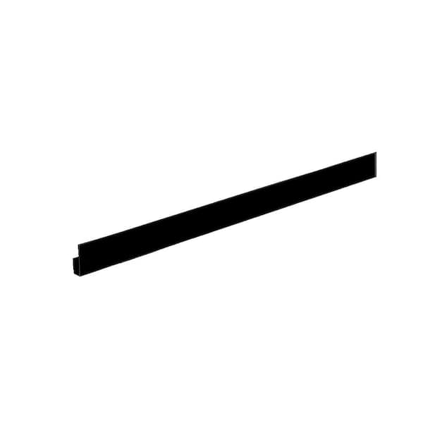 Fabral Shelterguard AJ3 0.813 in. x 2.25 in. x 10.5 ft. True Black Steel J-Channel Trim
