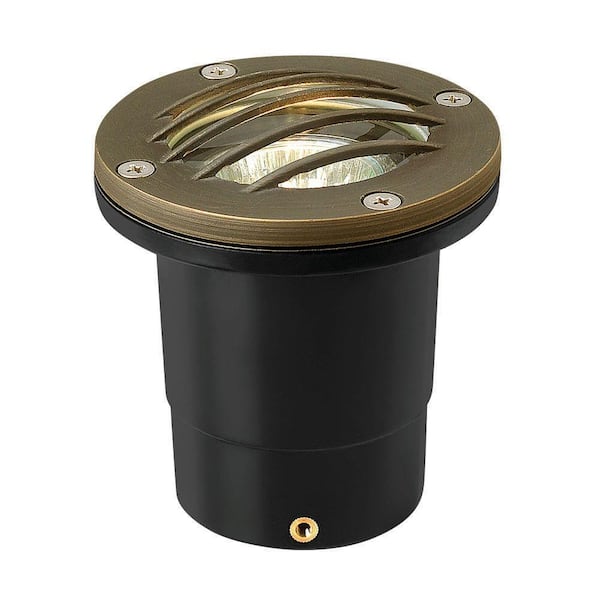 HINKLEY Low-Voltage 20-Watt Matte Bronze Hardy Island Grill Top Cast Brass Well Light