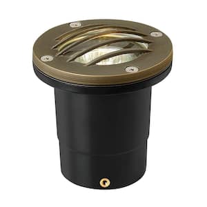 Low-Voltage 20-Watt Matte Bronze Hardy Island Grill Top Cast Brass Well Light