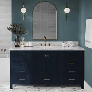 Cambridge 66 in. W x 21.5 in. D x 34.5 in. H Freestanding Bath Vanity Cabinet without Top in Midnight blue