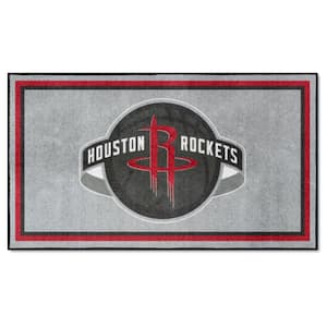 Houston Rockets Gray 3 ft. x 5 ft. Plush Area Rug