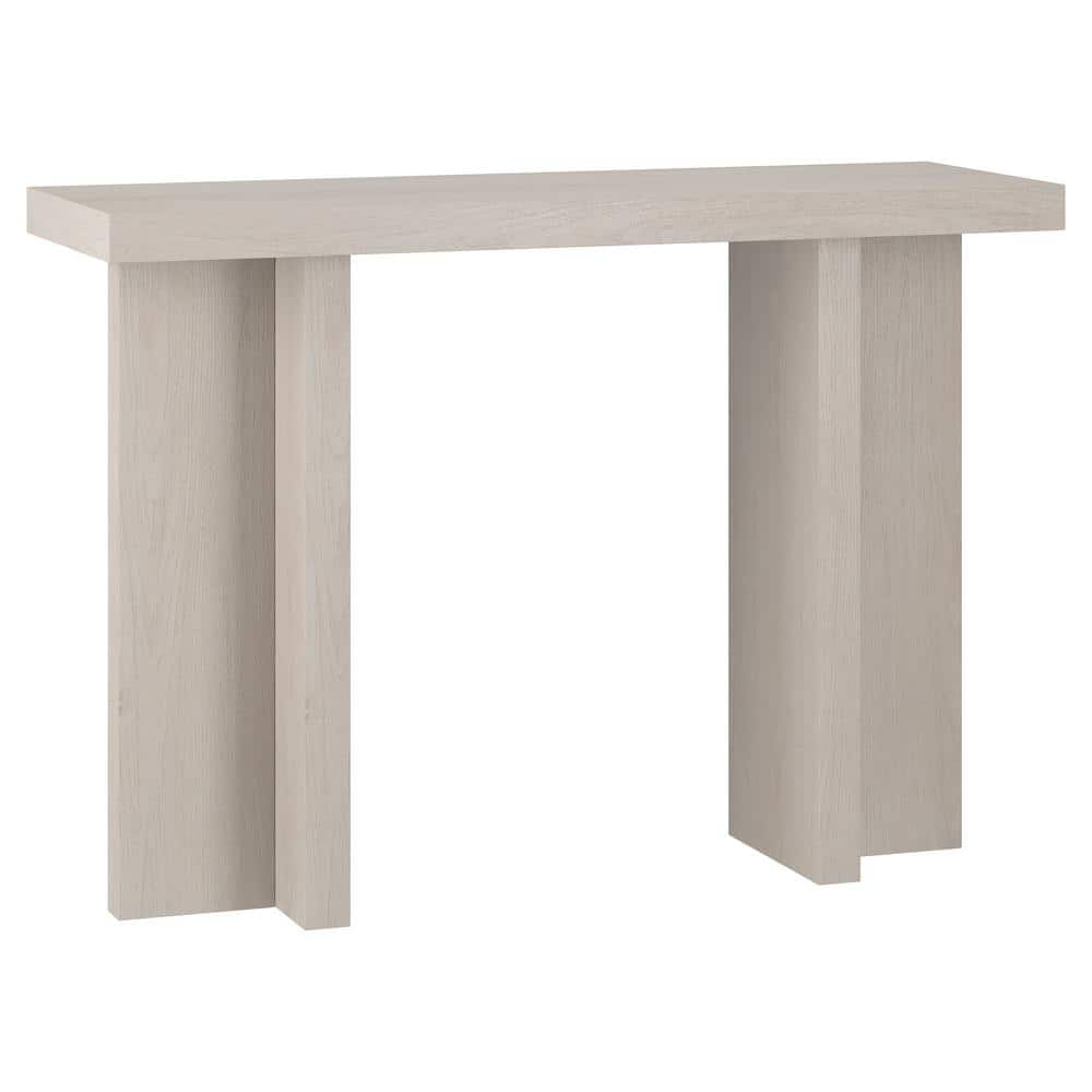 Meyer&Cross Dimitra 42 in. Alder White Rectangle MDF Top Console Table ...