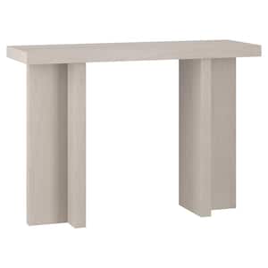 Dimitra 42 in. Alder White Rectangle MDF Top Console Table