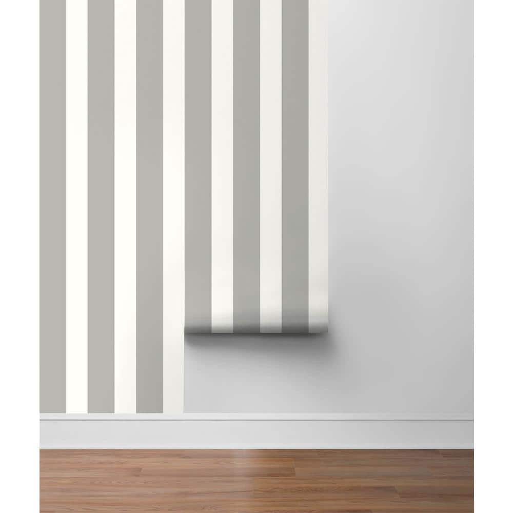 Argos Grey and White Striped Peel & Stick Wallpaper