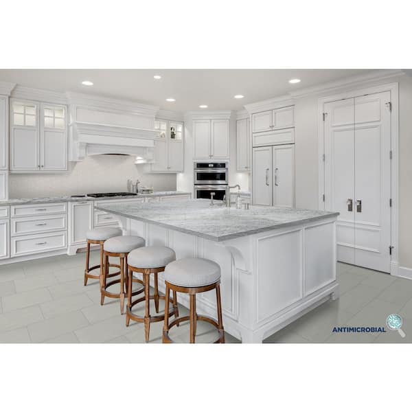 EpicClean Milton Stereo Gray Matte 4 in. x 8 in. Glazed Porcelain Floor and Wall Sample Tile