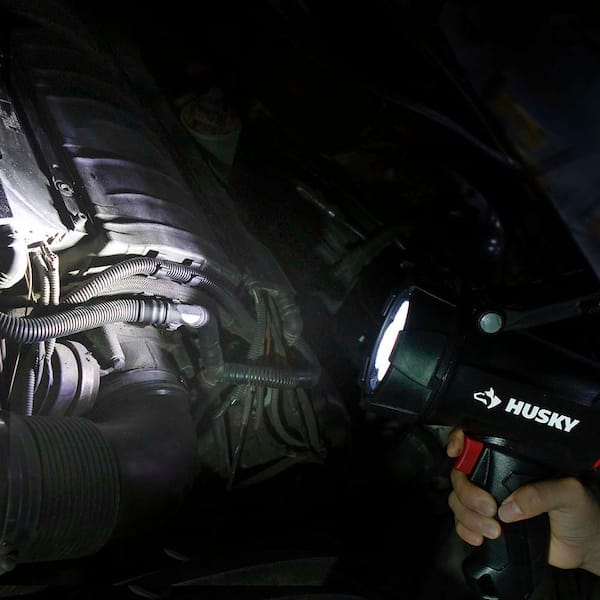 Husky - 1500 Lumens Dual Power Rechargeable Handheld Spotlight
