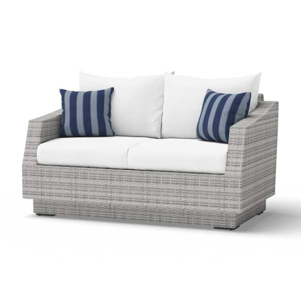 wicker loveseat with ottoman