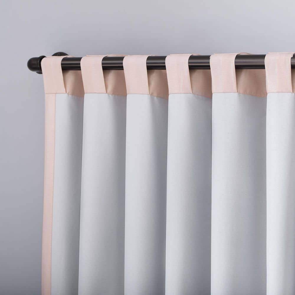 Blush Pink Faux Dupioni Silk Blackout Curtain Panel