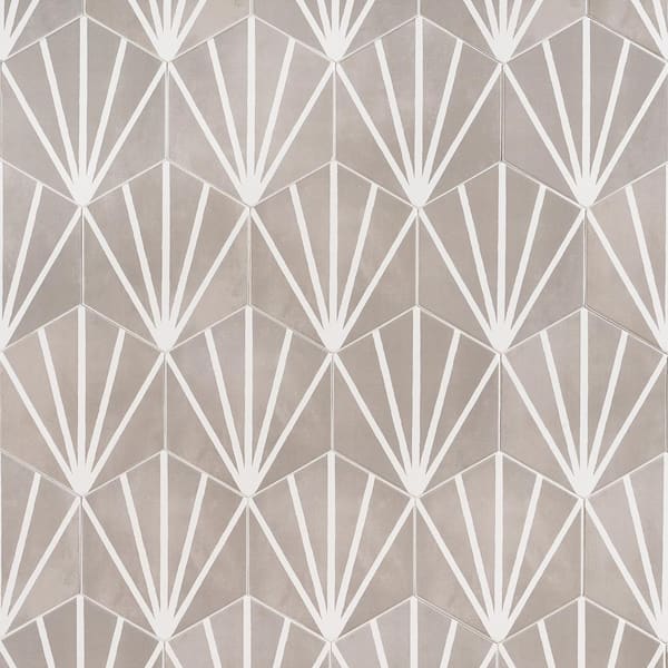 Ivy Hill Tile Eclipse Ray Sand 7.79 in. x 8.98 in. Matte Porcelain ...