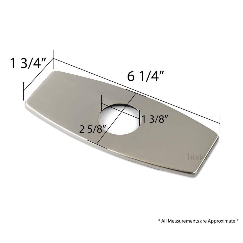 Brushed Nickel 6-inch Brass Bathroom Sink Faucet Hole Cover