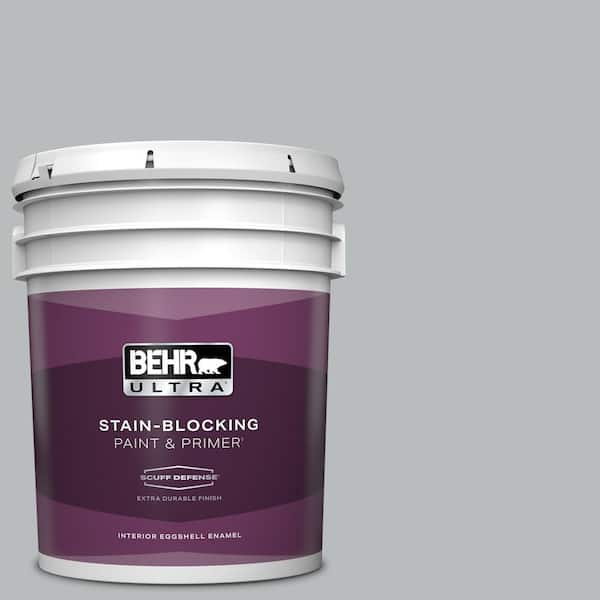 BEHR ULTRA 5 gal. #PPU18-05 French Silver Extra Durable Eggshell Enamel Interior Paint & Primer