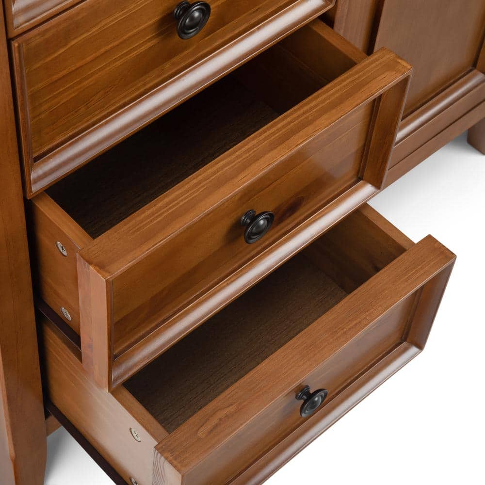 Amherst Transitional Medium Storage Cabinet with Adjustable Shelves in Light Golden Brown