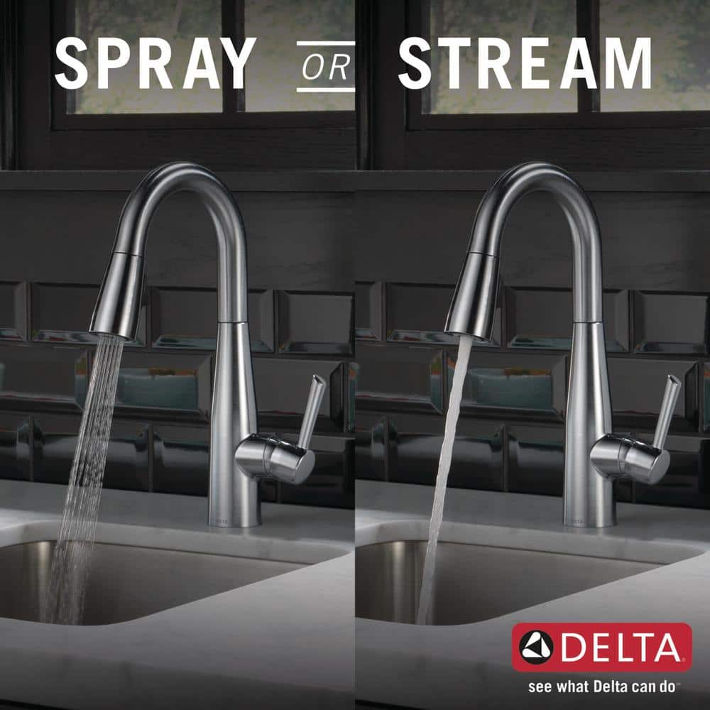 Arctic Stainless Transitional Pull-Out Spray Kitchen Faucet