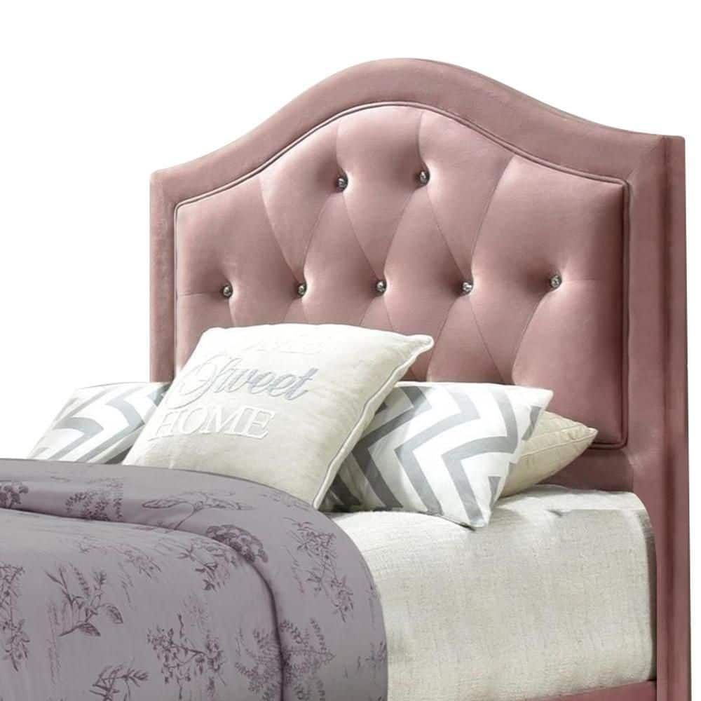 Reggie Pink Twin Upholstered Platform Bed with Storage