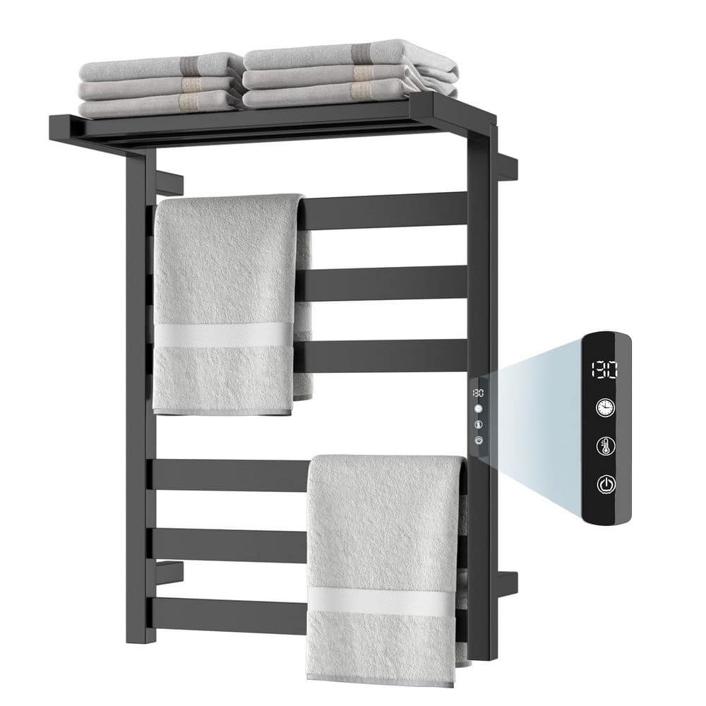 6 Bars Stainless Steel Wall Mounted Electric Heated Towel Warmer Rack for Bathroom, Built-in Timer, Hard-Wired price history on PriceWatchPro