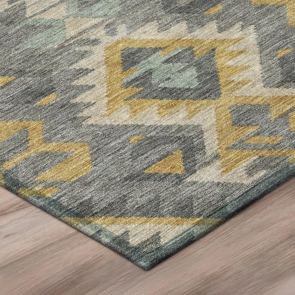 Chantille Machine Washable Indoor/Outdoor Abstract ACN2959 Gray 9 ft. x 12 ft. Area Rug