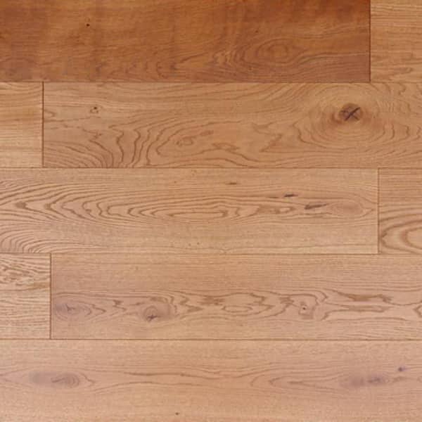 Muscat White Oak 5/8 in. T x 7.2 in. W Tongue and Groove Wire Brushed Engineered Hardwood Flooring (39.92 sq. ft./Case)