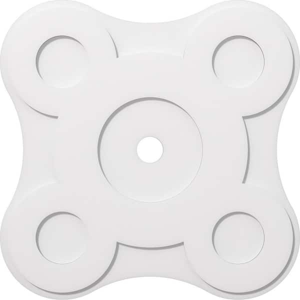 Ekena Millwork 1 in. P X 11-3/4 in. C X 34 in. OD X 3 in. ID Luna Architectural Grade PVC Contemporary Ceiling Medallion