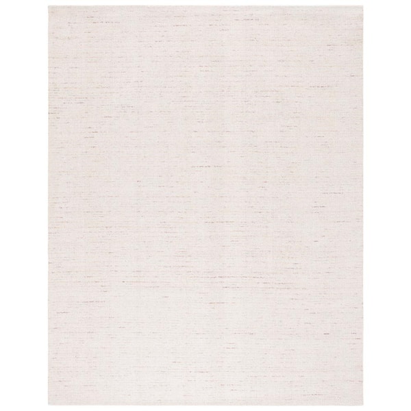 Abstract Ivory/Brown 8 ft. x 10 ft. Speckled Area Rug