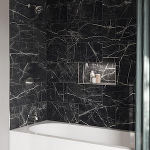 Impero Black 12 in. x 24 in. Porcelain Floor and Wall Tile (15.50 sq. ft./Case)