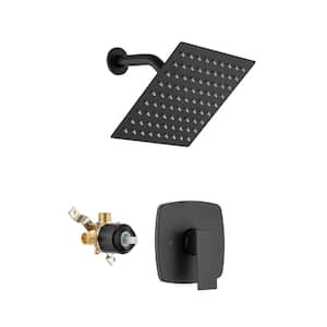 Single Handle 1-Spray Shower Faucet 2.2 GPM with Drip Free in Matte Black