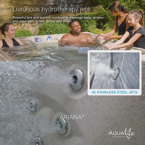 AquaLife Ariana 6-Person 30-Jet 70-Port Bench-style 240V Spa with