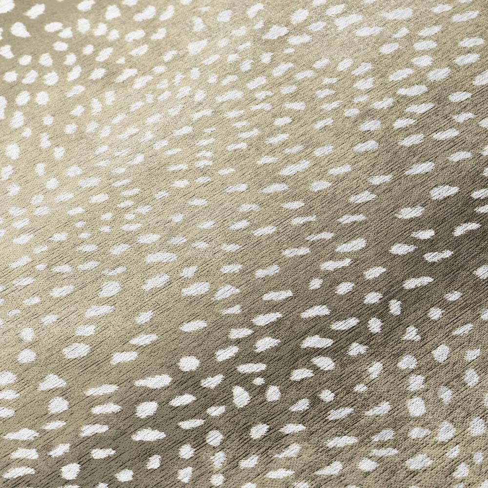 Safari Fawn Animal Print Washable Chenille Runner Rug