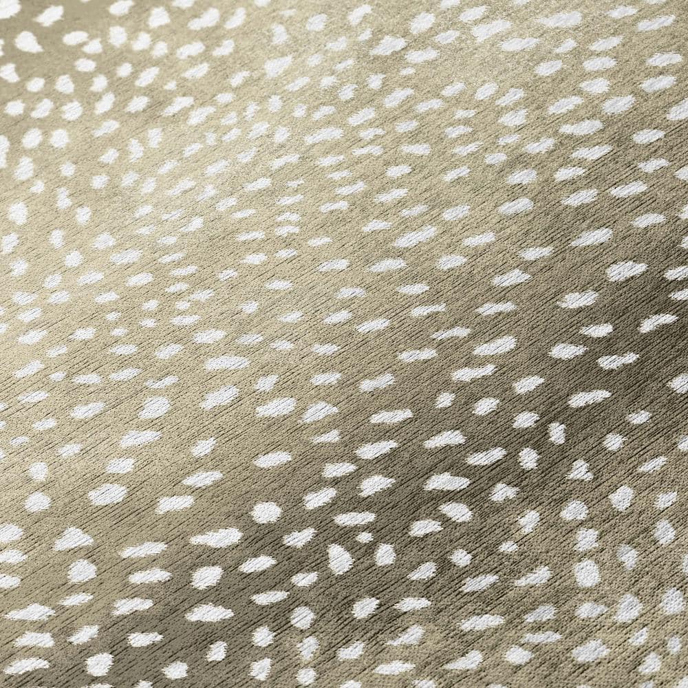 Safari Fawn Animal Print 3' x 5' Non-Skid Chenille Rug