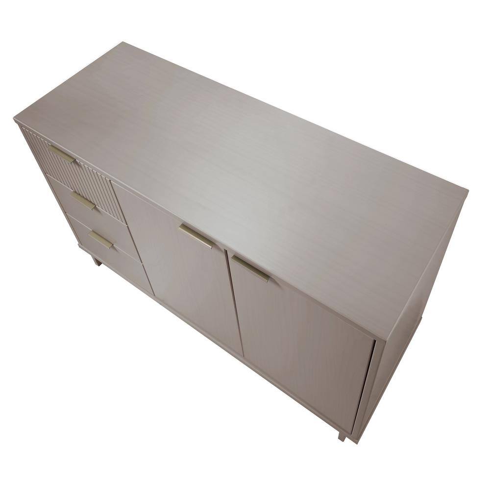 Granville Light Grey 55" Modern 3 Drawer Buffet Sideboard